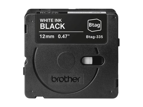 Brother BTAG-335 BTAG335 12mm White on black tape