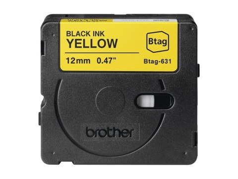 Brother BTAG-631 BTAG631 12mm Black on yellow tape