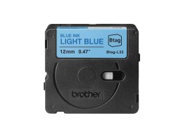 Brother BTAG-L33 BTAGL33 12mm Blue on light blue tape