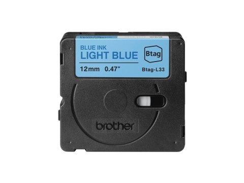Brother BTAG-L33 BTAGL33 12mm Blue on light blue tape