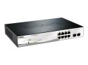 D-LINK DGS-1210-10P, Gigabit Smart III Switch with 8 10/100/1000Base-T PoE ports and 2 combo 1000Base-T/MiniGBIC (SFP) ports, 80