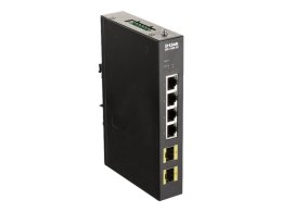 D-Link DIS-100G-6S Switch L2 Unmanaged Industrial, 4x10/100/1000Base-T ports, Steel case | D-Link