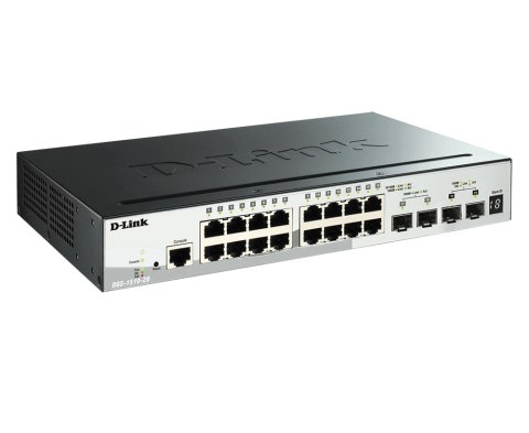 D-Link | Stackable Smart Managed Switch with 10G Uplinks | DGS-1510-20/E | Managed L2 | Desktop/Rackmountable | Gigabit Ethernet