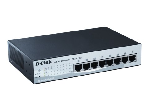 D-Link | Switch | DES-1210-08P | Web Management | Desktop | 10/100 Mbps (RJ-45) ports quantity 8 | Power over Ethernet (PoE) por