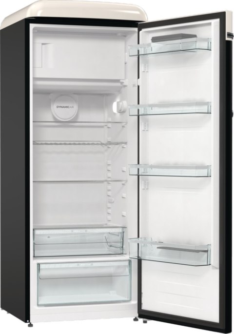 Gorenje Retro Refrigerator | OBRB615DBK | Energy efficiency class D | Free standing | Larder | Height 152.5 cm | Fridge net capa