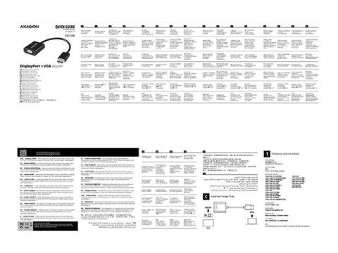 AXAGON | RVD-VGN DisplayPort - VGA Adapter | 0.15 m
