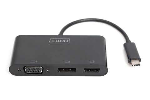 Digitus USB-C 3in1 Triple Monitor Adapter (HDMI, DP, VGA) | USB-C Graphics Adapter