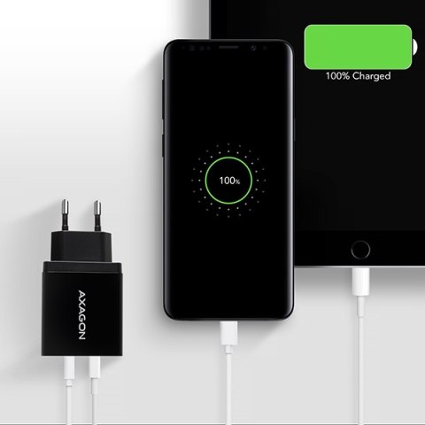 AXAGON Dual wall charger 240V/2x port 5V-2.2A and 5V-1A, 16W | ACU-DS16