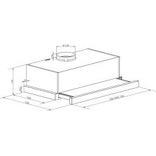 Candy | Okap | CBT625/2X | Teleskopowy | Klasa efektywności energetycznej B | Szerokość 60 cm | 332 m³/h | Sterowanie mechaniczn