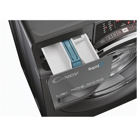 Candy | RO41276DWMCRT-S | Washing Machine | Energy efficiency class A | Front loading | Washing capacity 7 kg | 1200 RPM | Depth
