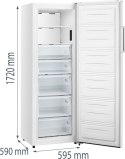 Gorenje FN617EEW5 | Energy efficiency class E | Upright | Free standing | Height 172 cm | Total net capacity 240 L | No Frost sy