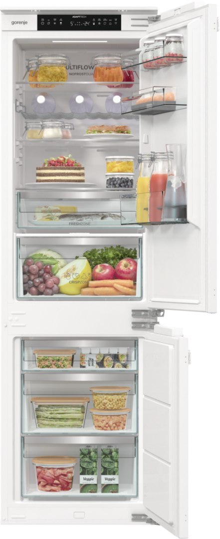 Gorenje Refrigerator | NRKI517E62WF | Energy efficiency class E | Built-in | Combi | Height 177.2 cm | No Frost system | Fridge 