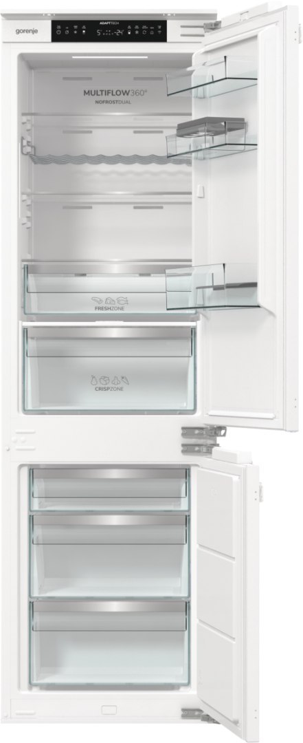 Gorenje Refrigerator | NRKI517E62WF | Energy efficiency class E | Built-in | Combi | Height 177.2 cm | No Frost system | Fridge 