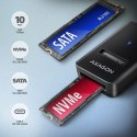 AXAGON USB-C 10Gbps adapter for fast connection of M.2 NVMe and SATA SSD, USB-C cable 10 cm | ADM2-CM