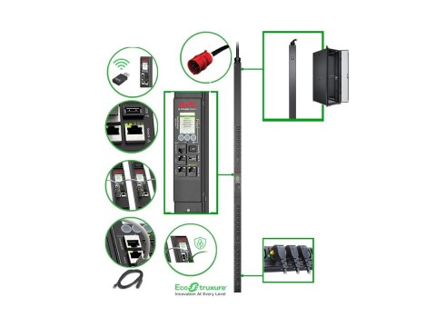 APC Rack PDU 9000 Switched, ZeroU, 11.0kW, 230V, (21) C13 & (3) C19 | Schneider Electric