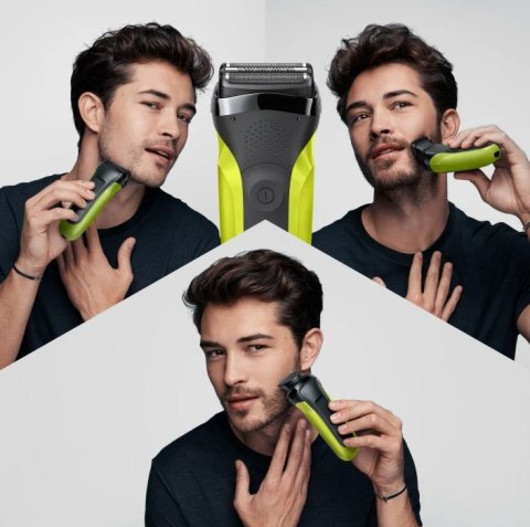 Braun | Shaver | 300BT Shave&Style | Operating time (max) 30 min | Black/Green