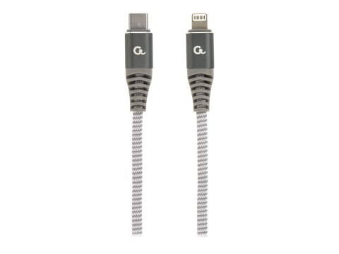 Cablexpert Premium cotton braided USB Type-C to 8-pins charging and data cable | CC-USB2B-CM8PM-1.5M | Grey | 1.5 m