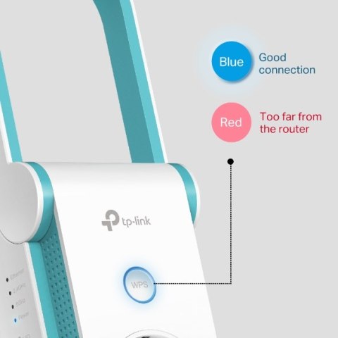 TP-LINK Extender RE365 802.11ac 2.4GHz/5GHz 300+867 Mbit/s 10/100 Mbit/s Ethernet LAN (RJ-45) ports 1 MU-MiMO No no PoE Antenna 