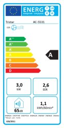Tristar Air conditioner | AC-5531 | Number of speeds 2 | White