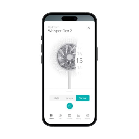 Duux Fan | Whisper Flex 2 | Stand Fan | White | Diameter 34 cm | Number of speeds 30 | Oscillation | 2-21.5 W | Yes