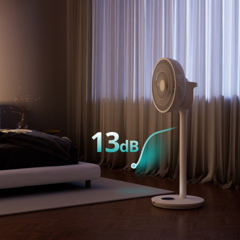 Duux Fan | Whisper Flex 2 | Stand Fan | White | Diameter 34 cm | Number of speeds 30 | Oscillation | 2-21.5 W | Yes