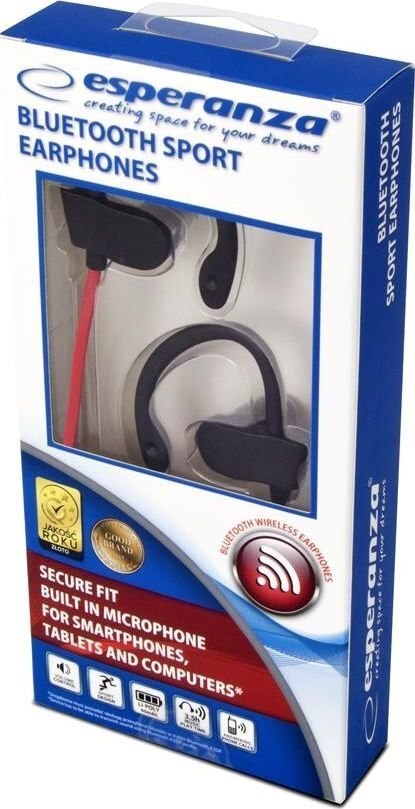 Esperanza | Headphones | EH188R | Built-in microphone | Bluetooth | Red