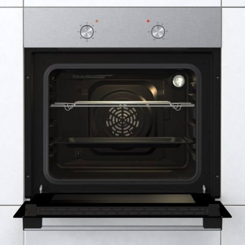 Gorenje Oven | BO6615E01X | 60 L | Electric | EnamelClean | Mechanical control | Height 59.5 cm | Width 59.5 cm | Stainless stee
