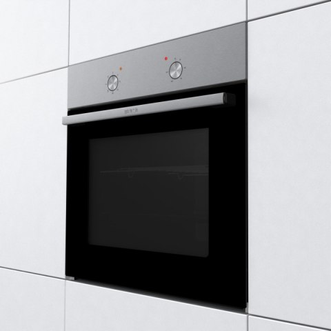 Gorenje Oven | BO6615E01X | 60 L | Electric | EnamelClean | Mechanical control | Height 59.5 cm | Width 59.5 cm | Stainless stee