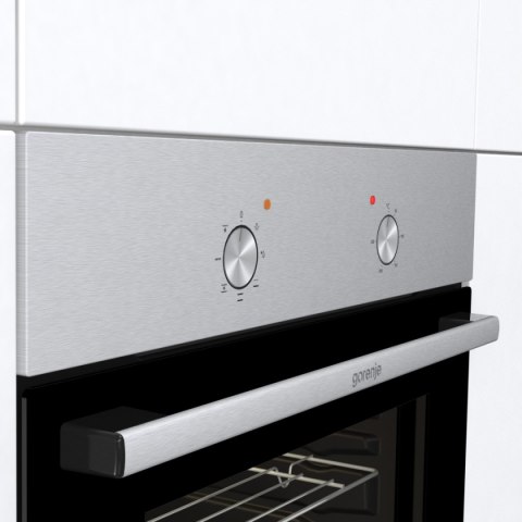 Gorenje Oven | BO6615E01X | 60 L | Electric | EnamelClean | Mechanical control | Height 59.5 cm | Width 59.5 cm | Stainless stee