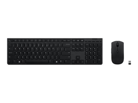 Lenovo | Professional Wireless Rechargeable Combo Keyboard and Mouse | Keyboard and Mouse Set | Wireless | Mouse included | Russ