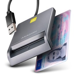 AXAGON CRE-SM3T USB-A Czytnik FlatReader kart inteligentnych