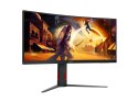AOC CU34G4Z | 34 " | Fast VA | WQHD | 21:9 | 240 Hz | 1 ms | 3440 x 1440 pikseli | 450 cd/m² | Porty HDMI w ilości 2 | Czarny