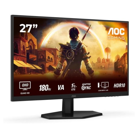 AOC Q27G42XNE | 27 " | VA | QHD | 16:9 | 180 Hz | 1 ms | 2560 x 1440 pikseli | 300 cd/m² | 2 porty HDMI | Czarny