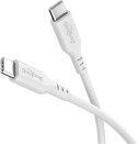 Goobay Kabel silikonowy USB-C, 1,5 m, biały | Goobay