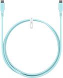 Goobay Kabel silikonowy USB-C, 1,5 m, turkusowy