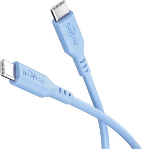 Kabel silikonowy Goobay USB-C, 1,5 m, niebieski