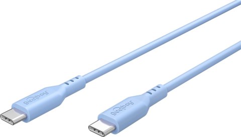 Kabel silikonowy Goobay USB-C, 1,5 m, niebieski