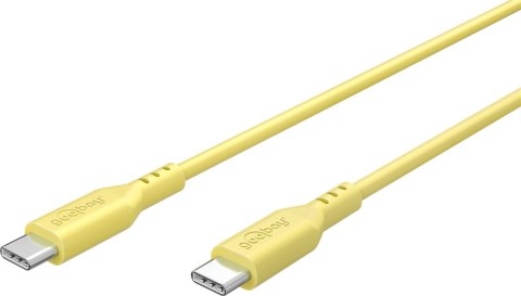 Kabel silikonowy Goobay USB-C, 1,5 m, żółty