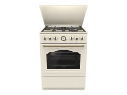 Kuchenka Gorenje | GKS6C71CLI | Typ płyty gazowa | Typ piekarnika elektryczna | Złota | Szerokość 60 cm | Głębokość 60 cm | 71 L