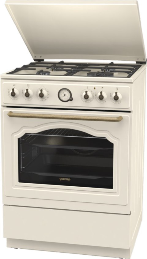 Kuchenka Gorenje | GKS6C71CLI | Typ płyty gazowa | Typ piekarnika elektryczna | Złota | Szerokość 60 cm | Głębokość 60 cm | 71 L