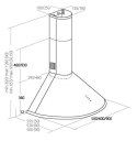 Okap kominowy AKPO WK-4 DANDYS 60 CZARNY