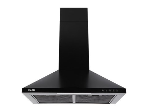 Okap kominowy MAAN Vela 2 60 cm | LED | filtry aluminiowe | czarny