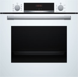 Piekarnik elektryczny Bosch HBA534BW3 Serie 4 71 l | termoobieg 3D | hydroliza | prowadnice teleskopowe | biały