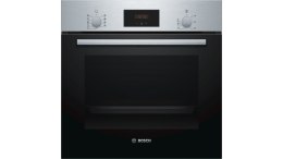 Piekarnik elektryczny Bosch HBF114ES0 Serie 2 66 l | termoobieg 3D | prowadnice teleskopowe | asystent czyszczenia | czarno-sreb