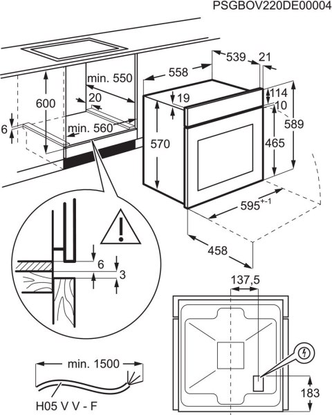 Piekarnik elektryczny Electrolux EOF5C50BZ SurroundCook 600 65 l | termoobieg | grill | kataliza | czarny