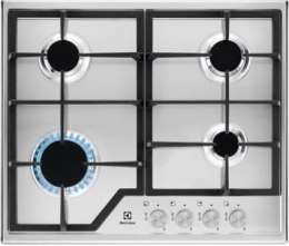 Płyta gazowa ELECTROLUX EGS6426SX 60 cm | 4 palniki | ruszty żeliwne | zapłon elektryczny | inox