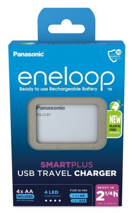 ŁADOWARKA PANASONIC SMARTPLUS USB + 4 x AA ENELOOP 2000 mAh