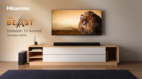 Soundbar Hisense HS2100 2.1 kan. 240W Bluetooth 5.3 Dolby Digital Czarny