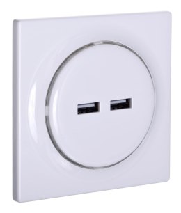 Inteligentne gniazdko USB FIBARO Walli N Outlet, białe (FGWU-021)