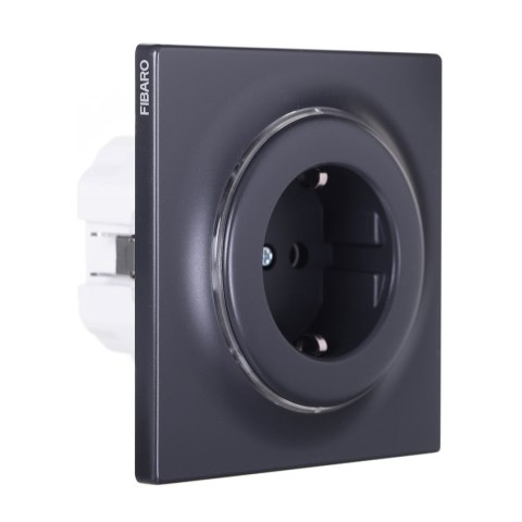 Inteligentne gniazdko FIBARO Walli Outlet Type F, antracyt (FGWSONF-011-8)